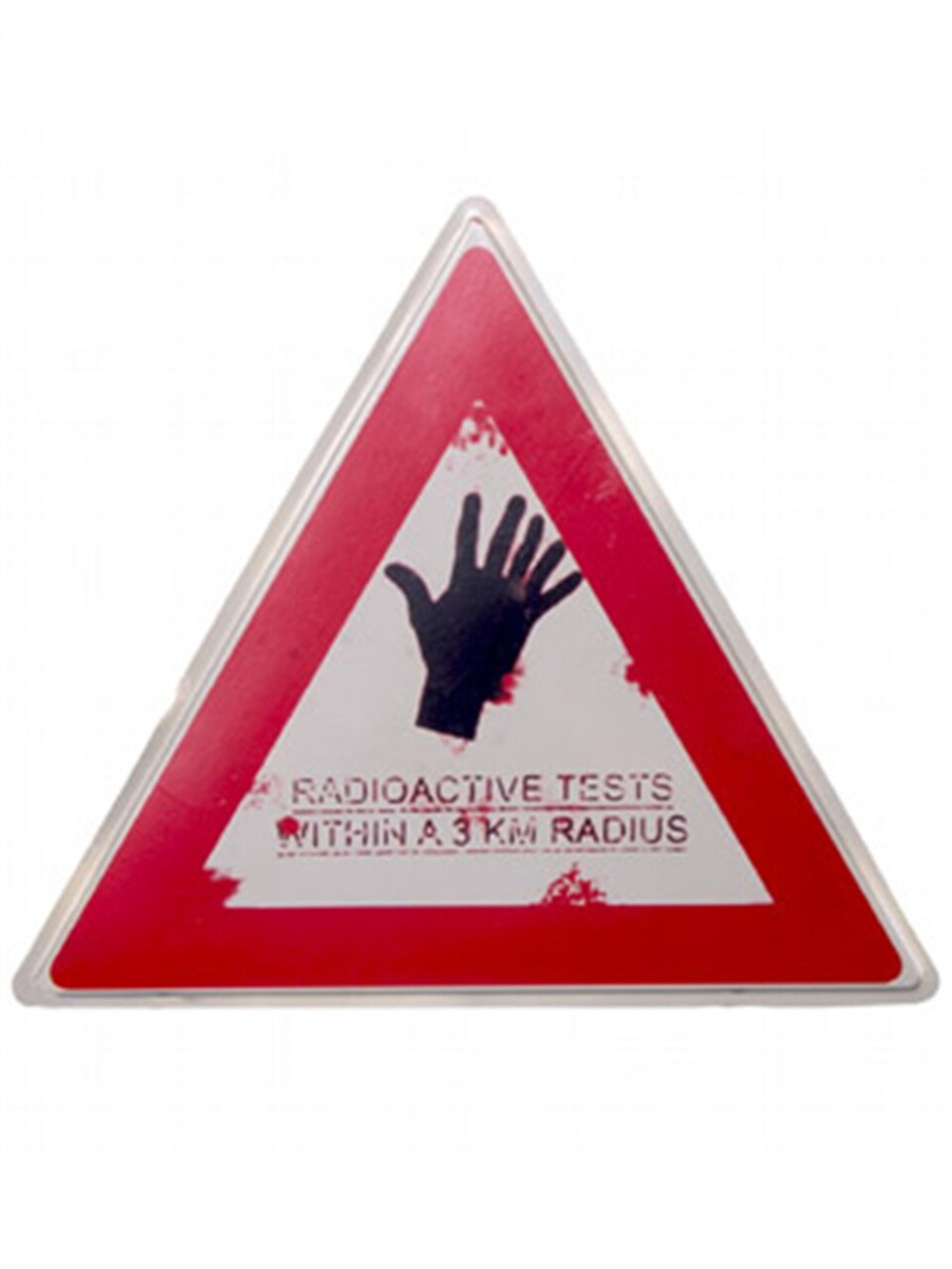 Radioactive Tests Zombie Warning 19x16 Halloween Decoration Sign